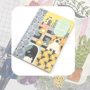 🆕 🎉 limited edition Midori Yuru Log cat illustration dot grid notebook